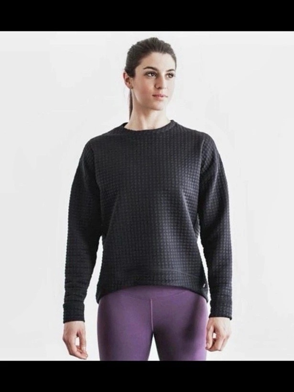 NOBULL Quilted Crewneck Sweatshirt Green Small - Picture 3 of 7